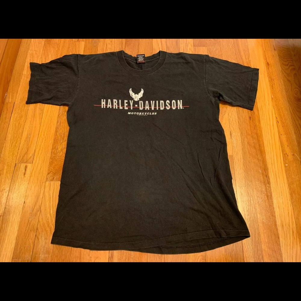 Harley Davidson Motorcycles Pacific Honolulu Hawaii Tshirt Size Large Vintage